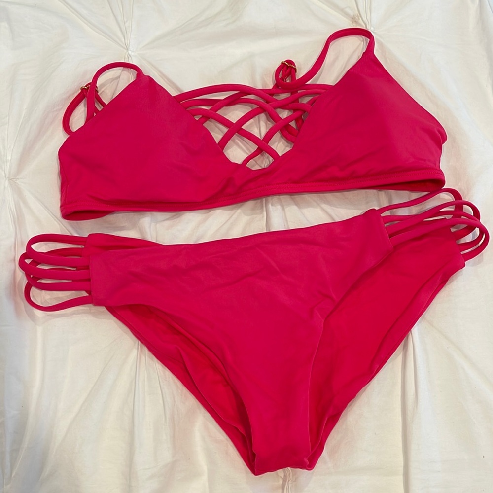Lspace hot pink bikini